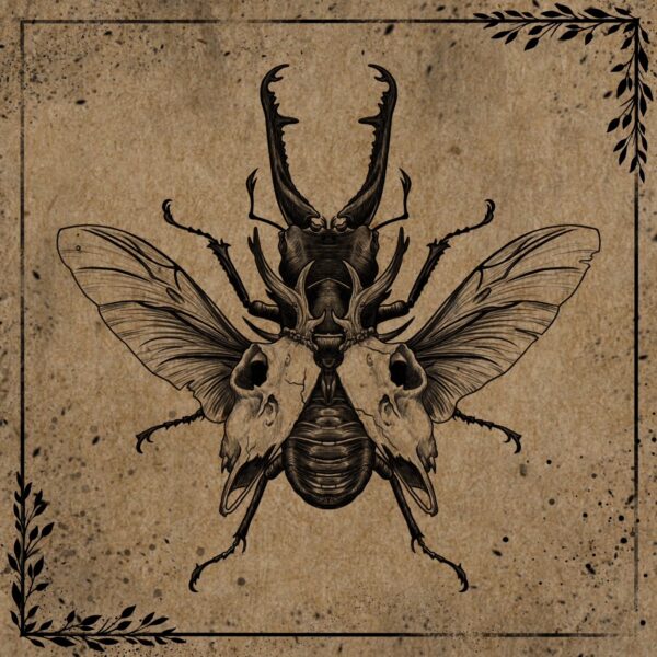 Skull Stag Beetle Print