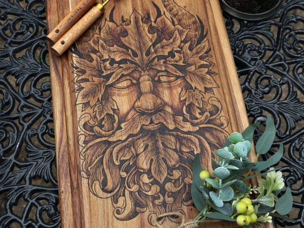 Green Man Serving Board