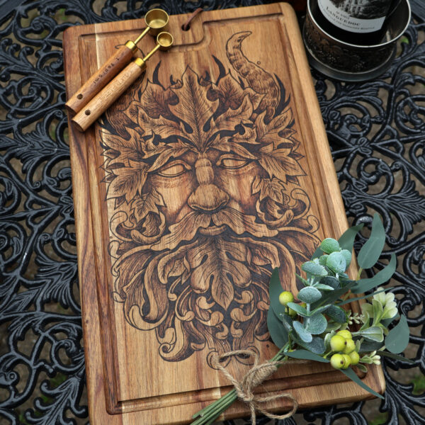 Green Man Serving Board